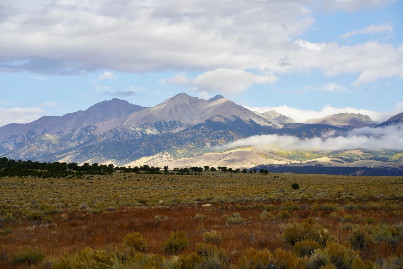 Mountains seen across a plain